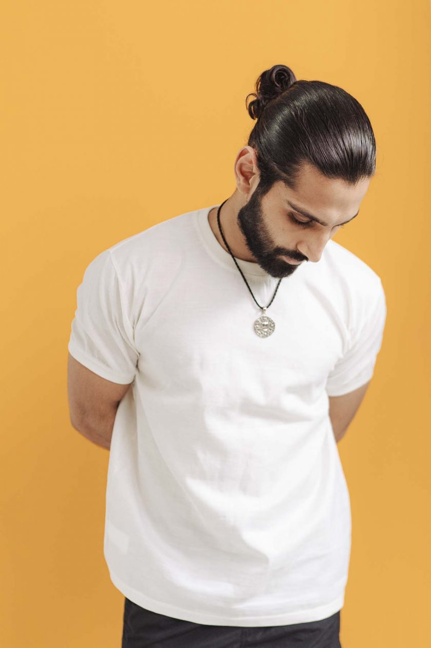 Recycled Fabric Short Sleeve Textured T-Shirt White